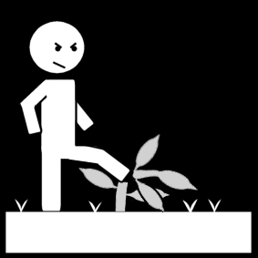 demolish plants